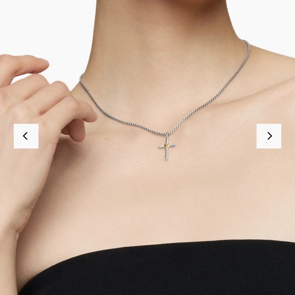 David Yurman Petite Cross Necklack - Picture 3 of 4